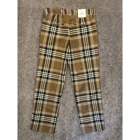 H&M Women's Chino Pants Size 31 Beige Plaid Relaxed Fit Mid Rise Pockets NWT - Picture 9 of 16